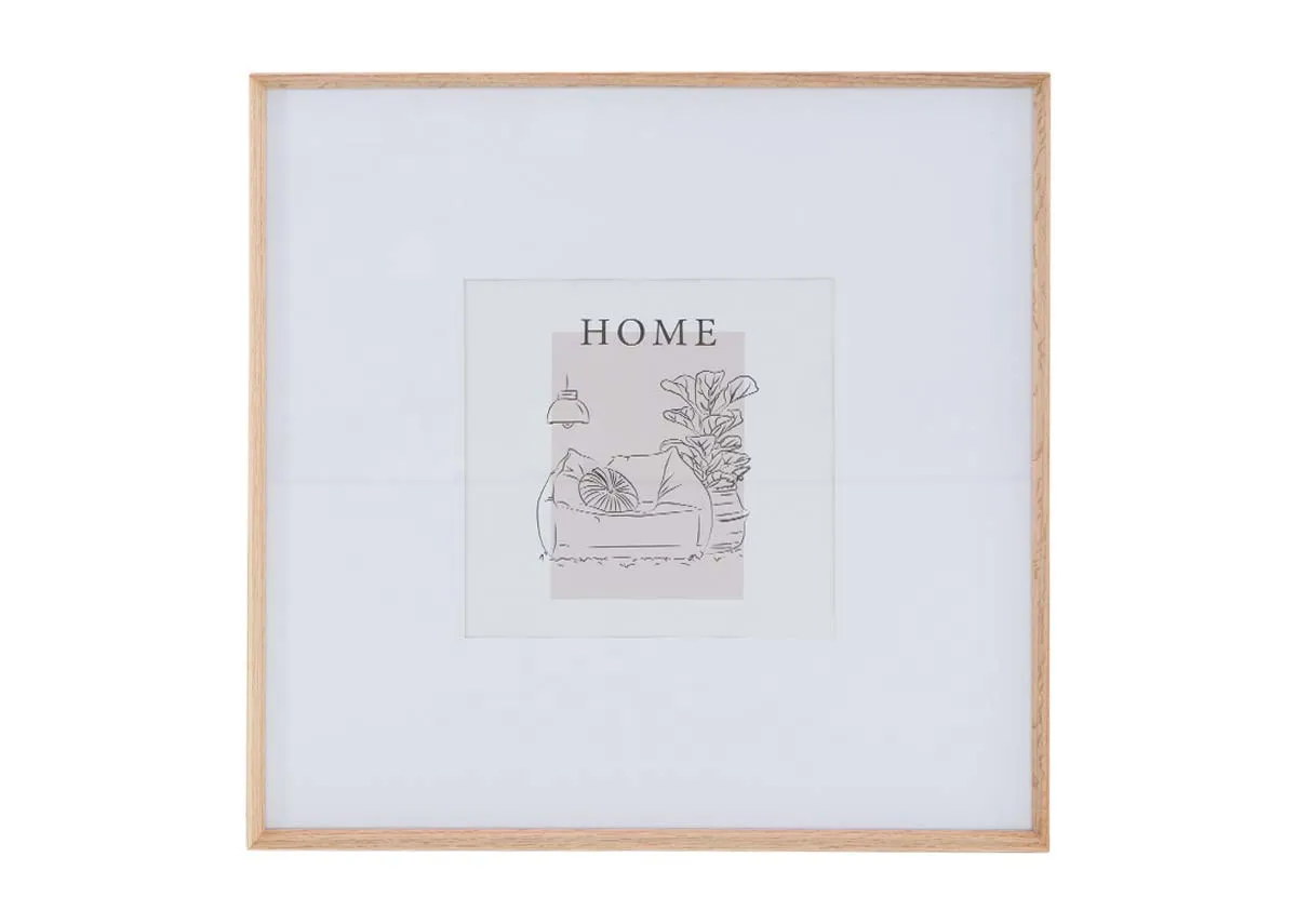 28cm X 28cm Oak Photo Frame- Myla