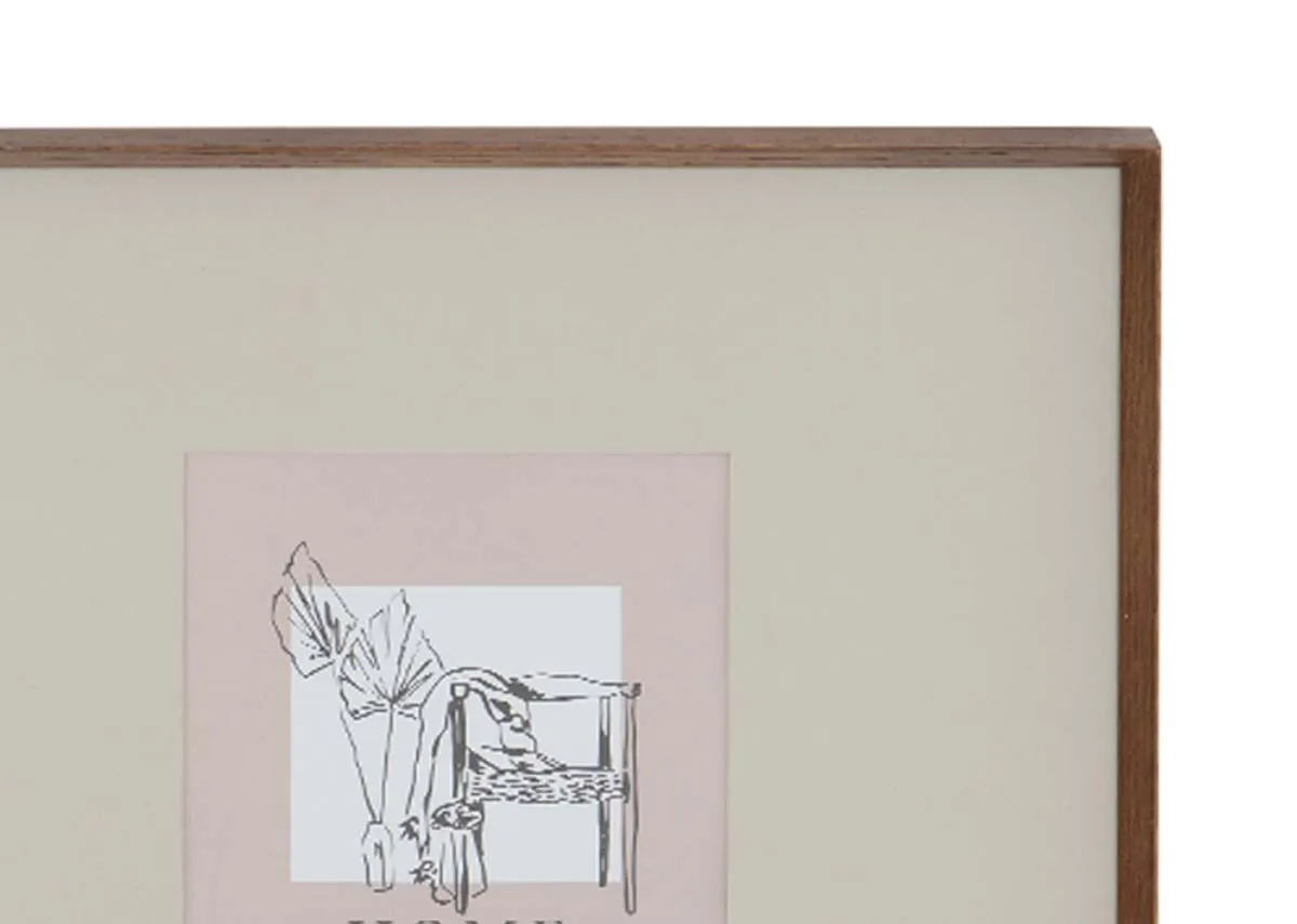 A dimension image of the Myla Walnut Photo frame with 47cm x 47cm