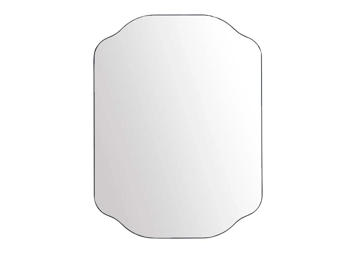 60cm x 80cm Black Wall Mirror - Marlene