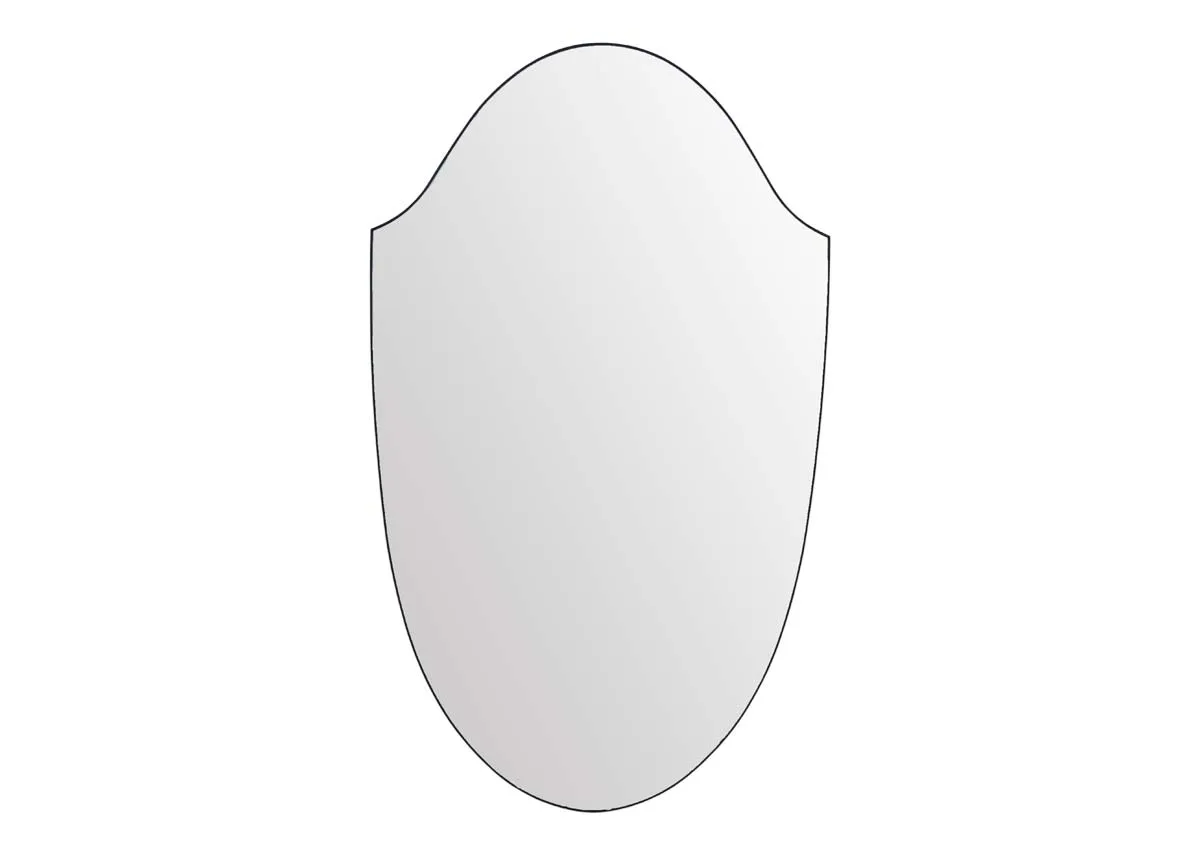 60cm x 100cm Black Wall Mirror - Marina