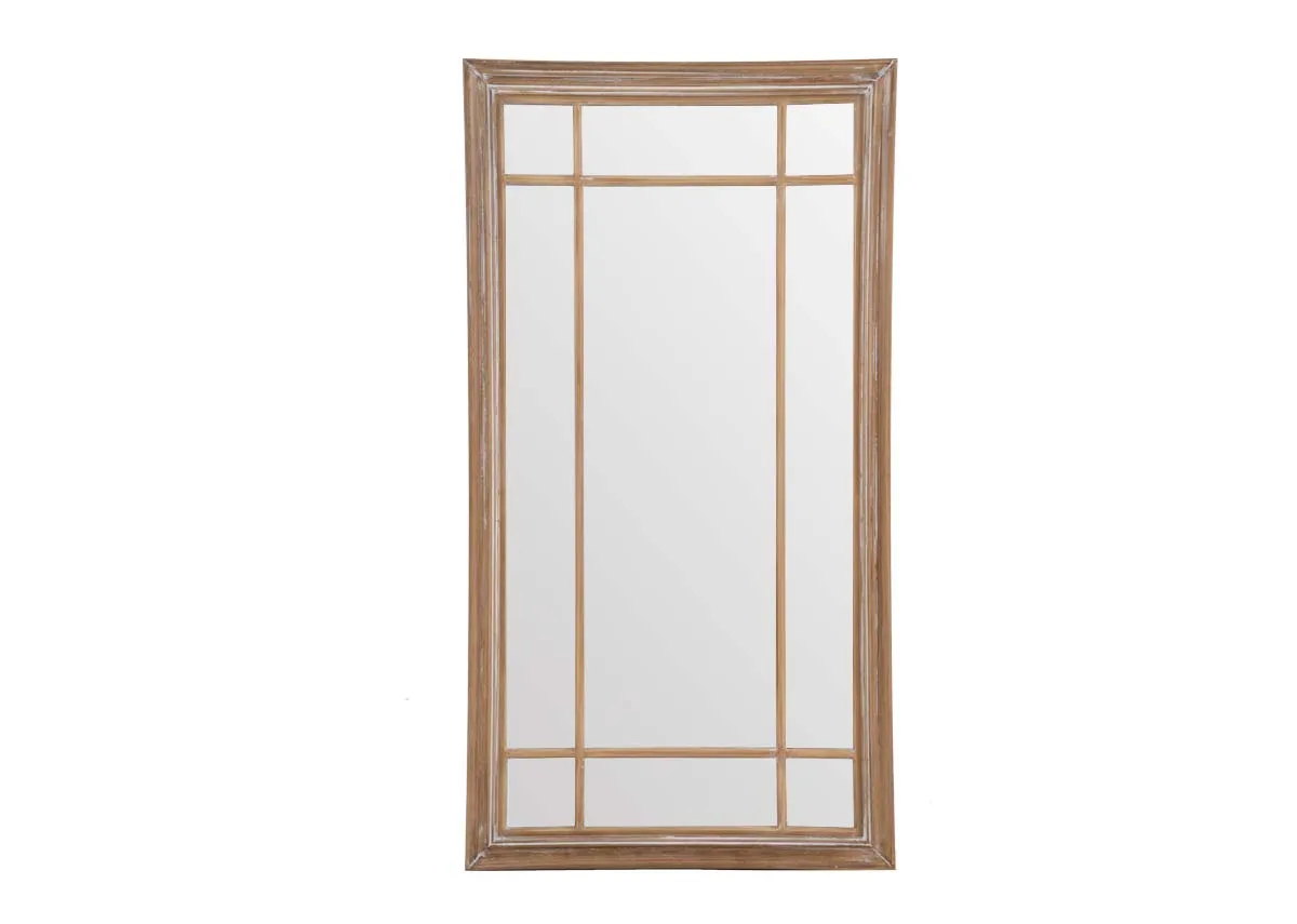 68cm x 128cm Rustic Oak Wall Mirror - Celina