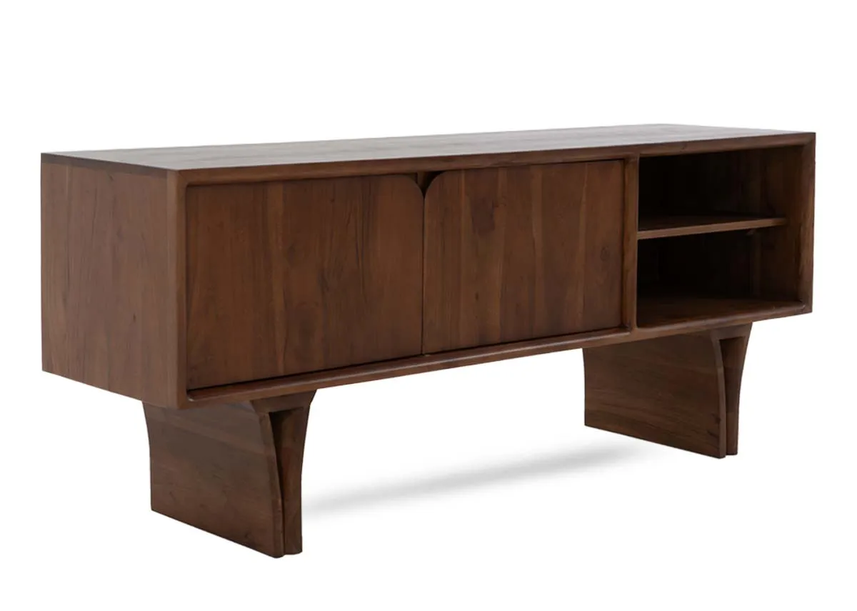 2 Door Brown TV Unit - Arc