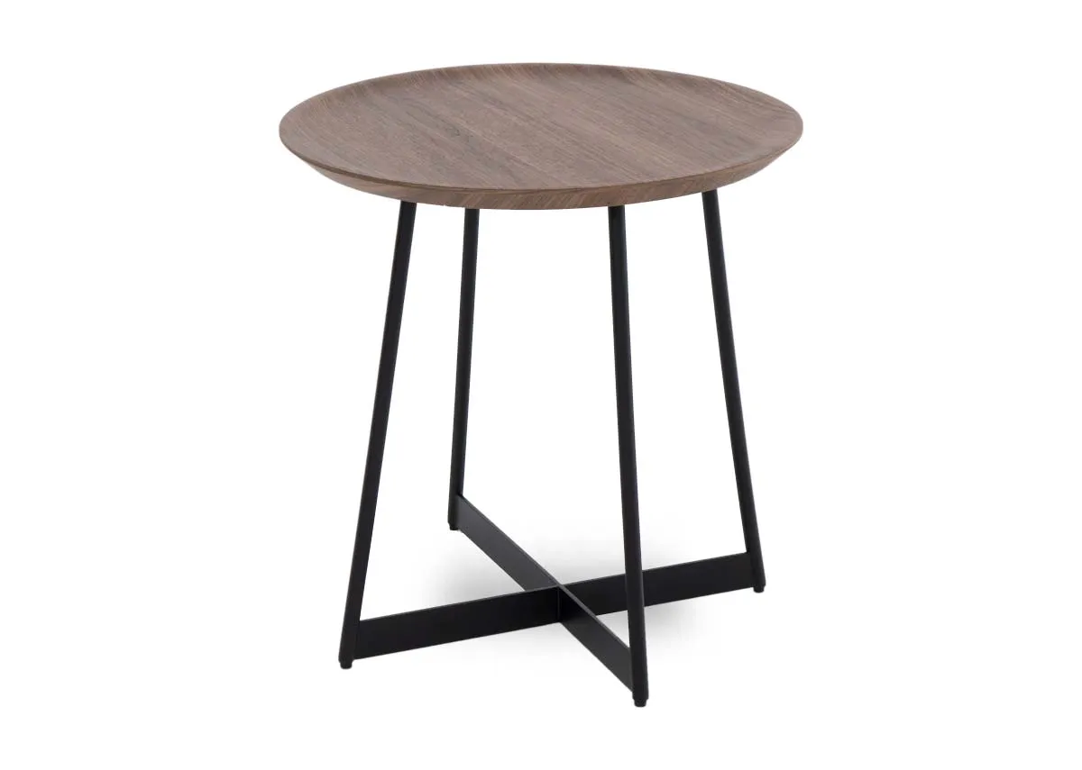 Light Brown Round Side Table - Bonita