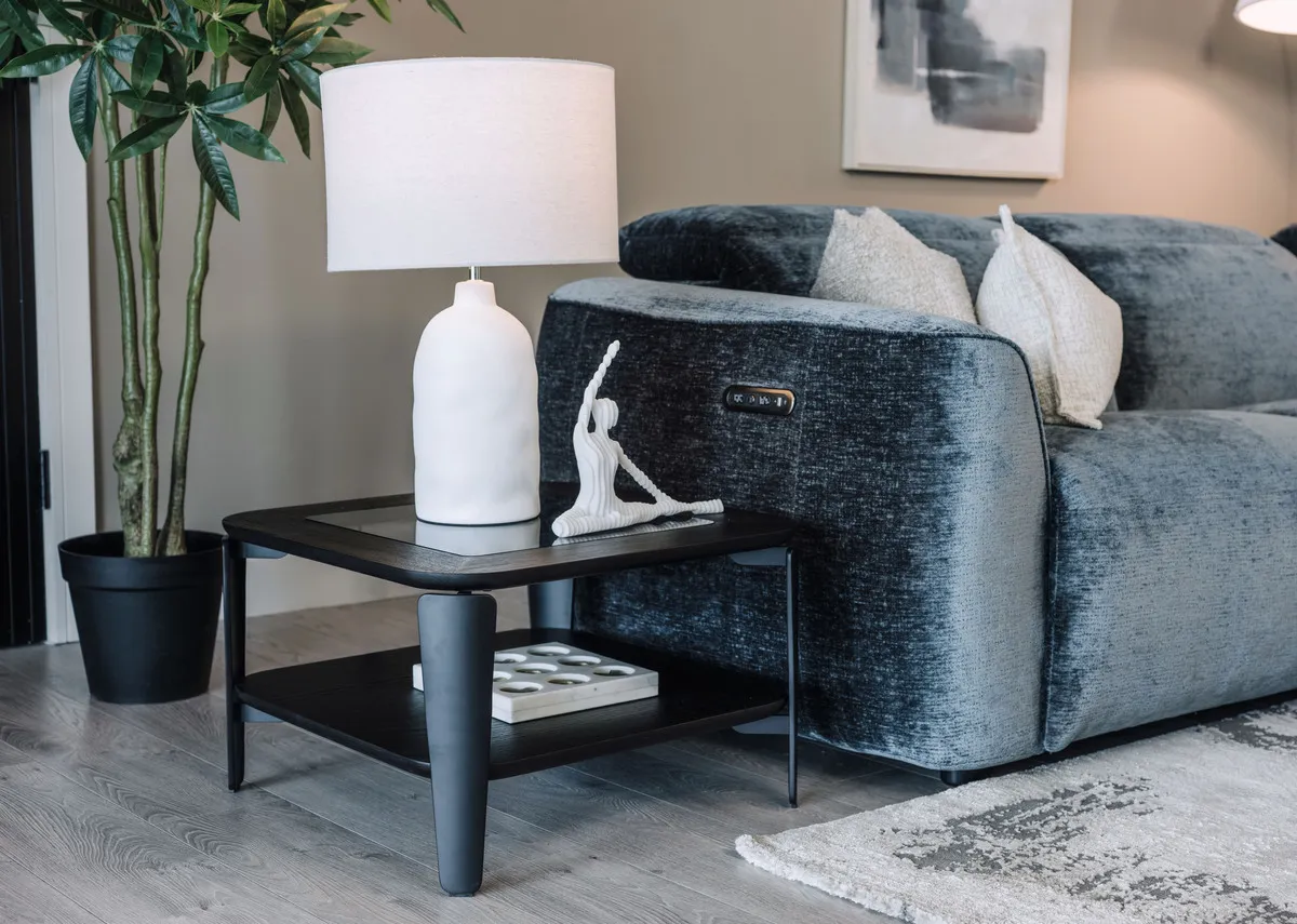 A lifestyle image of the Lana side table