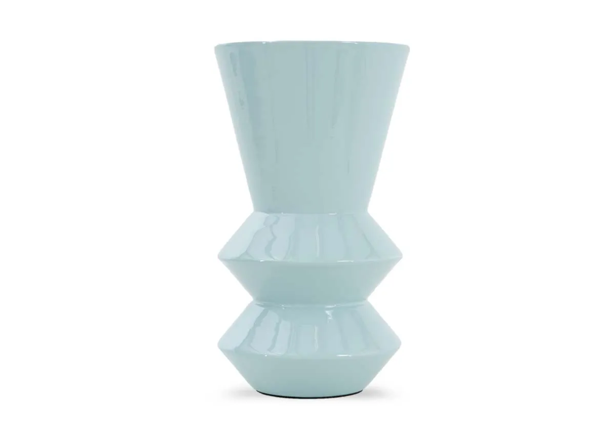 Light Blue Gloss Vase - Colby