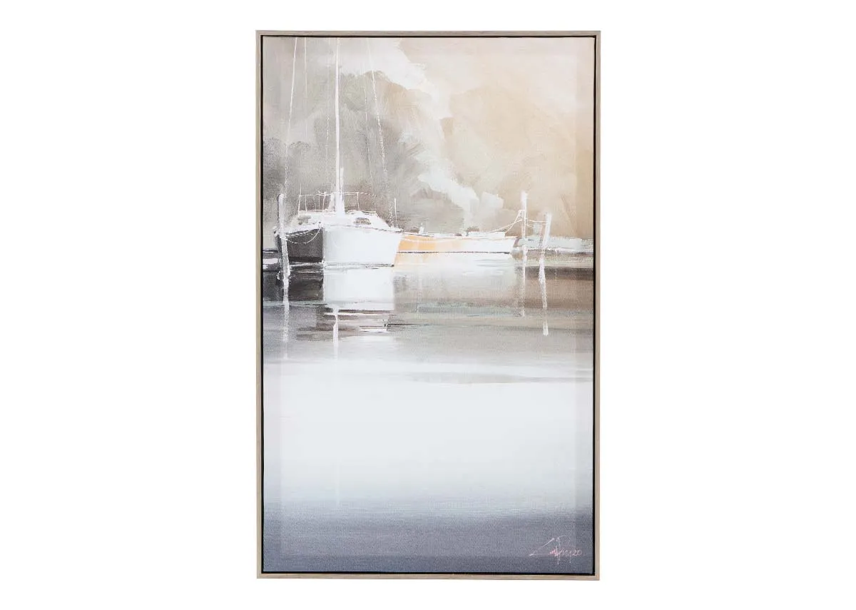 59cm x 34cm Framed Canvas - Marina Days