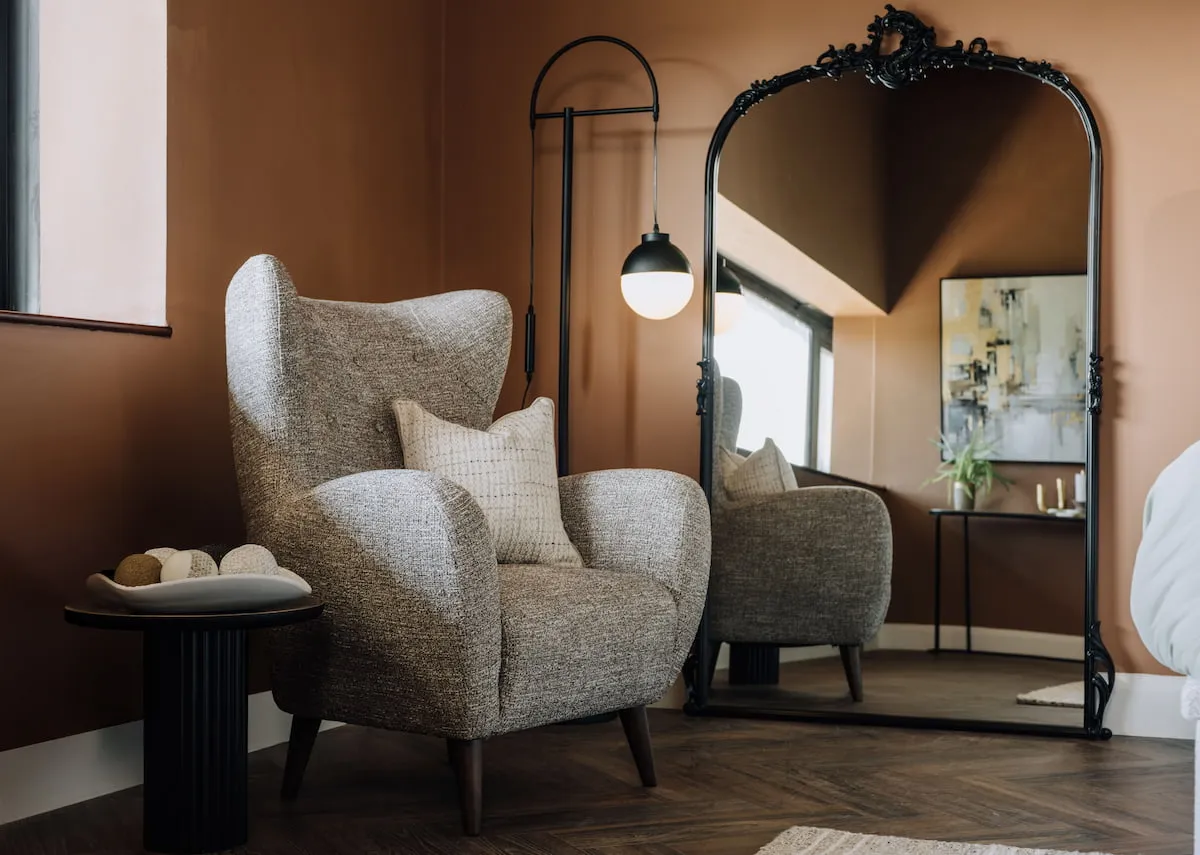 Beige Accent Fabric Armchair - Bronx