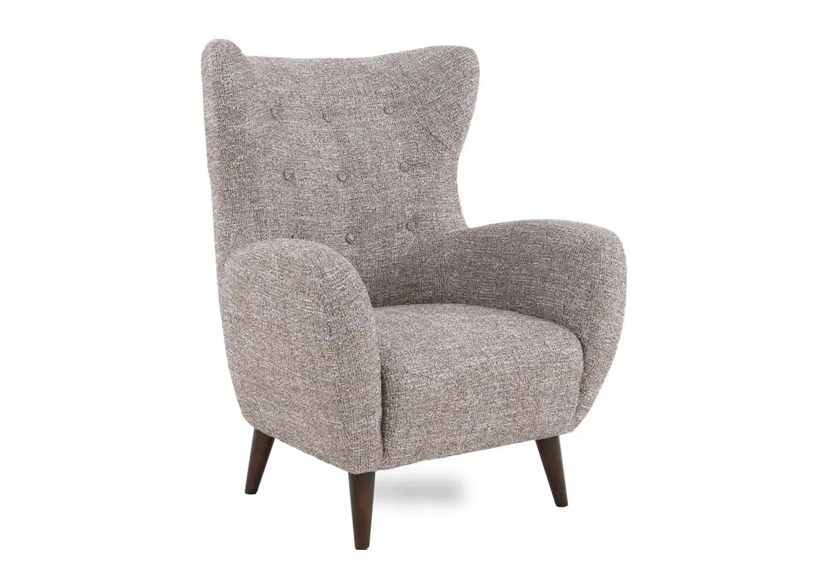 Beige Accent Fabric Armchair - Bronx