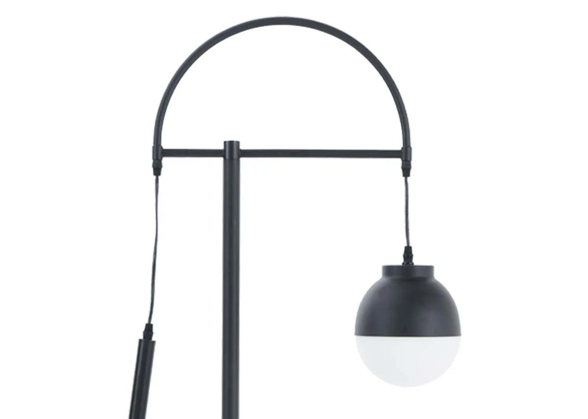 A dimension image of the Casper black table lamp with 40cm x 85cm