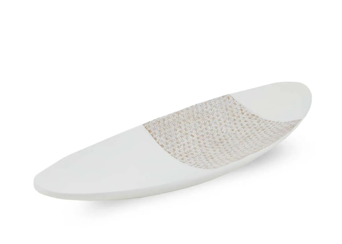 Cream Deco Plate - Hibiscus