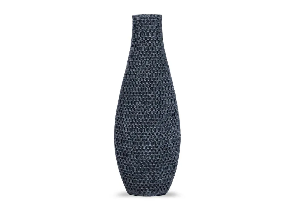 Small Navy Print Vase - Foxglove