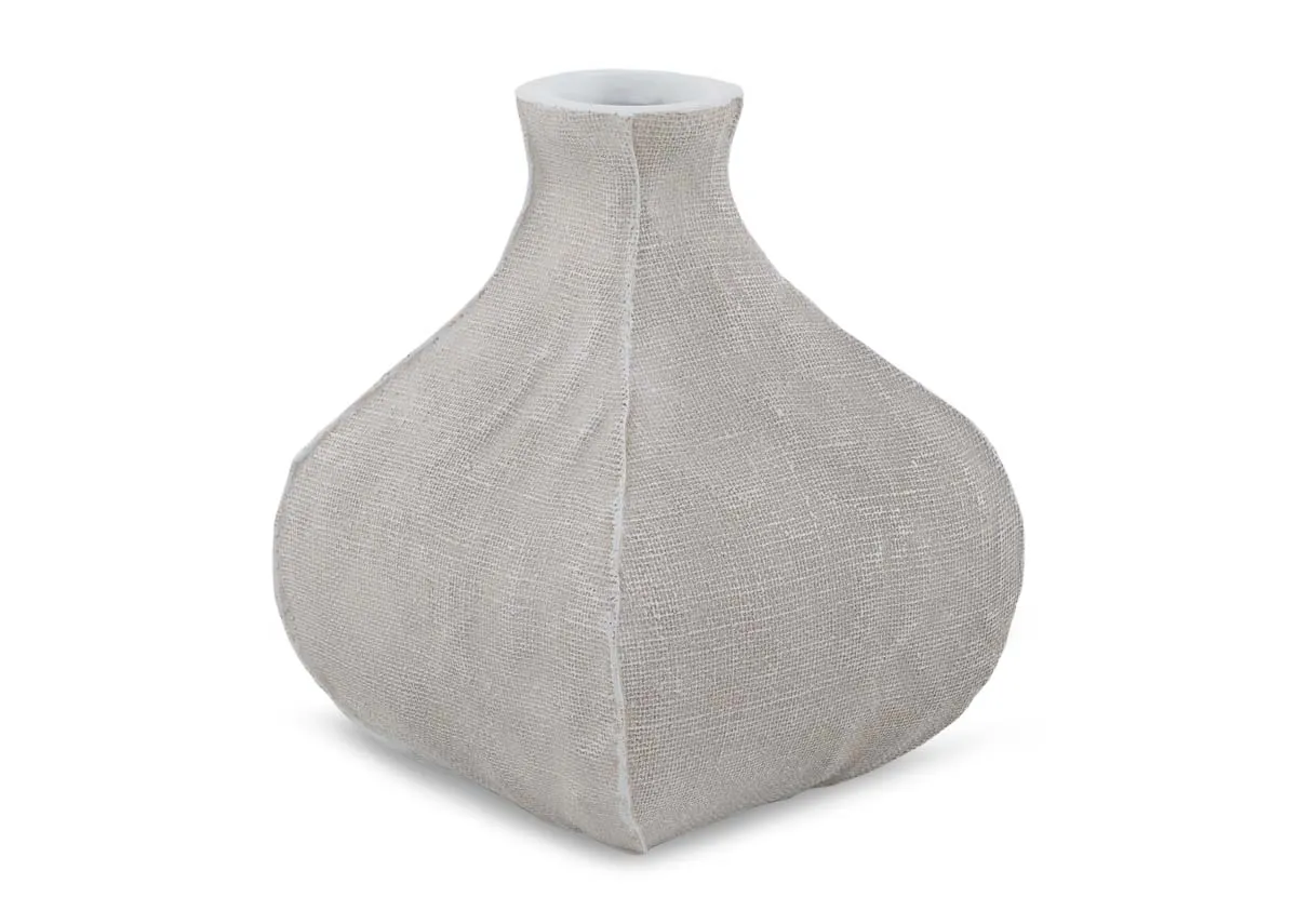 Small White Textured Vase - Cala Lilly
