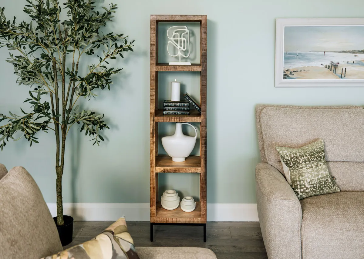 4 Cube Mango Wood Bookcase - Avoca