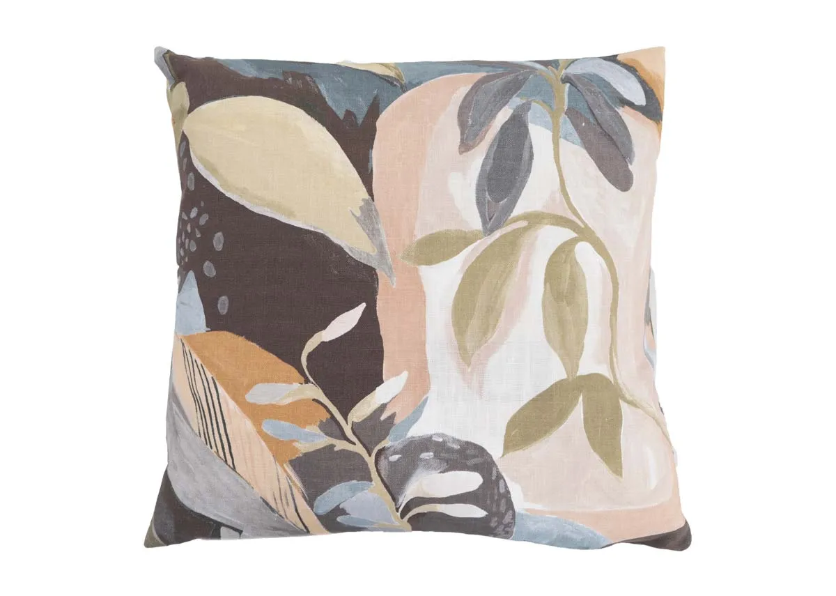 43cm Blue Floral Cushion - Everleigh