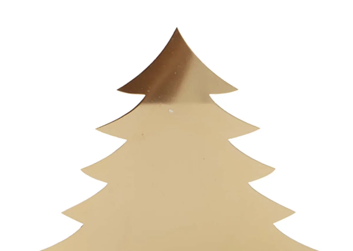 A dimension image of the Gold Xmas deor with 15cm x 15cm