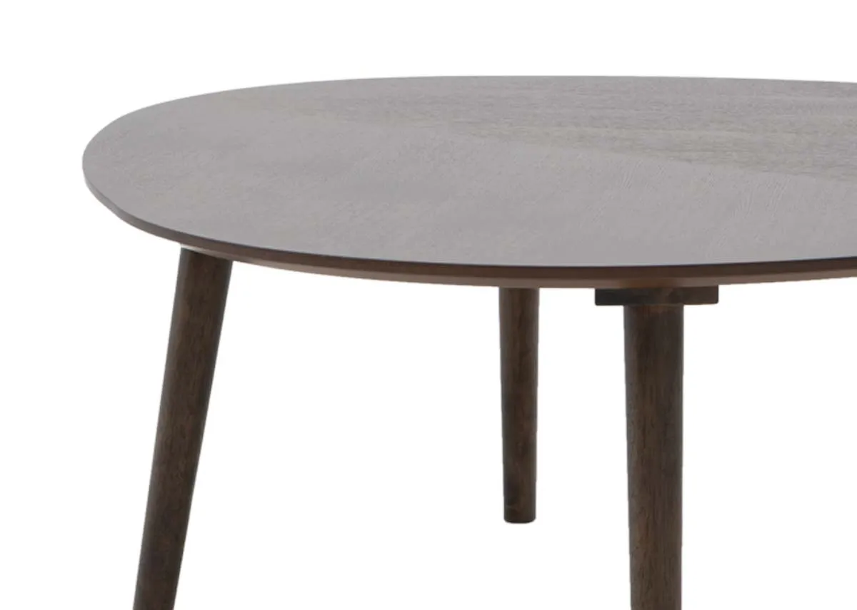 A dimension image of the Sonoma brown table with 99cm x 96cm x 40cm