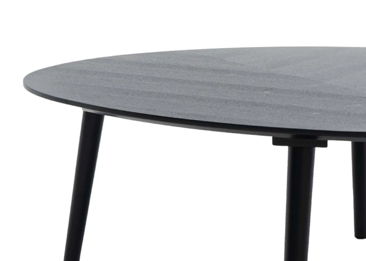A dimension image of the Sonoma table with 99cm x 96cm x 40cm