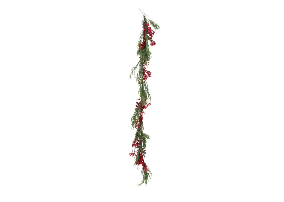 Large Ember Red Berry with LED - Christmas Garland