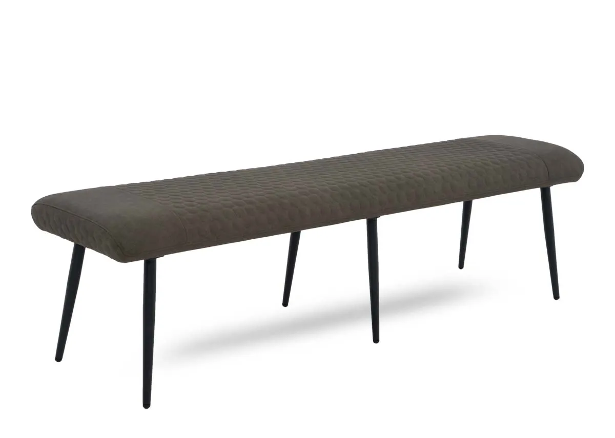 Olive Green Faux Leather Flat Bench - Barton