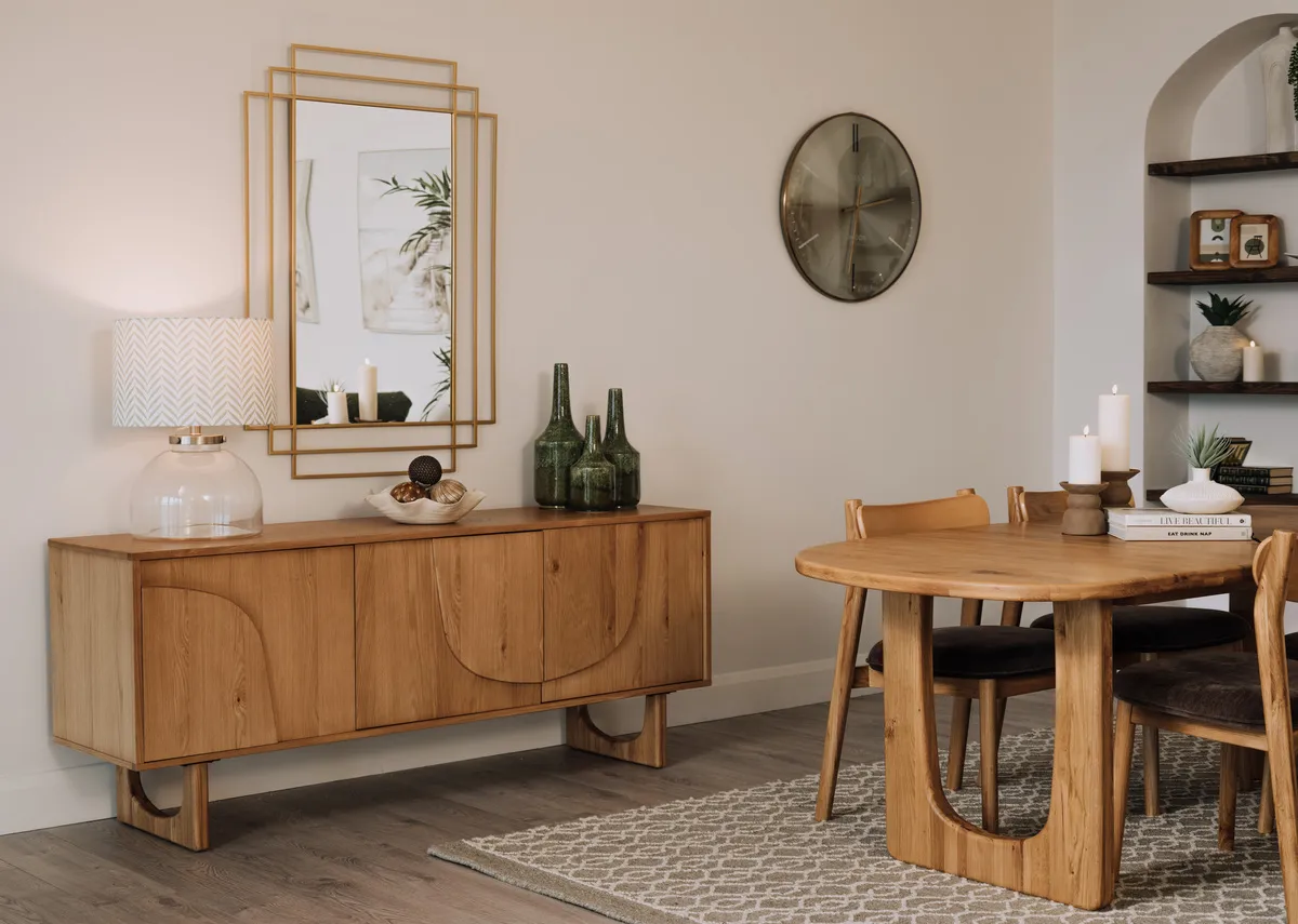 A lifetsyle image of the Pierro Sideboard with doors closed