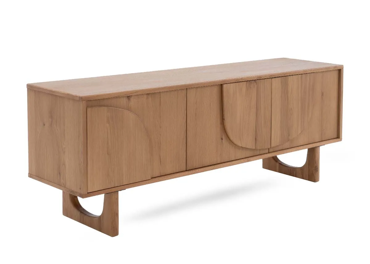 3 Door Oak TV Unit - Pierro