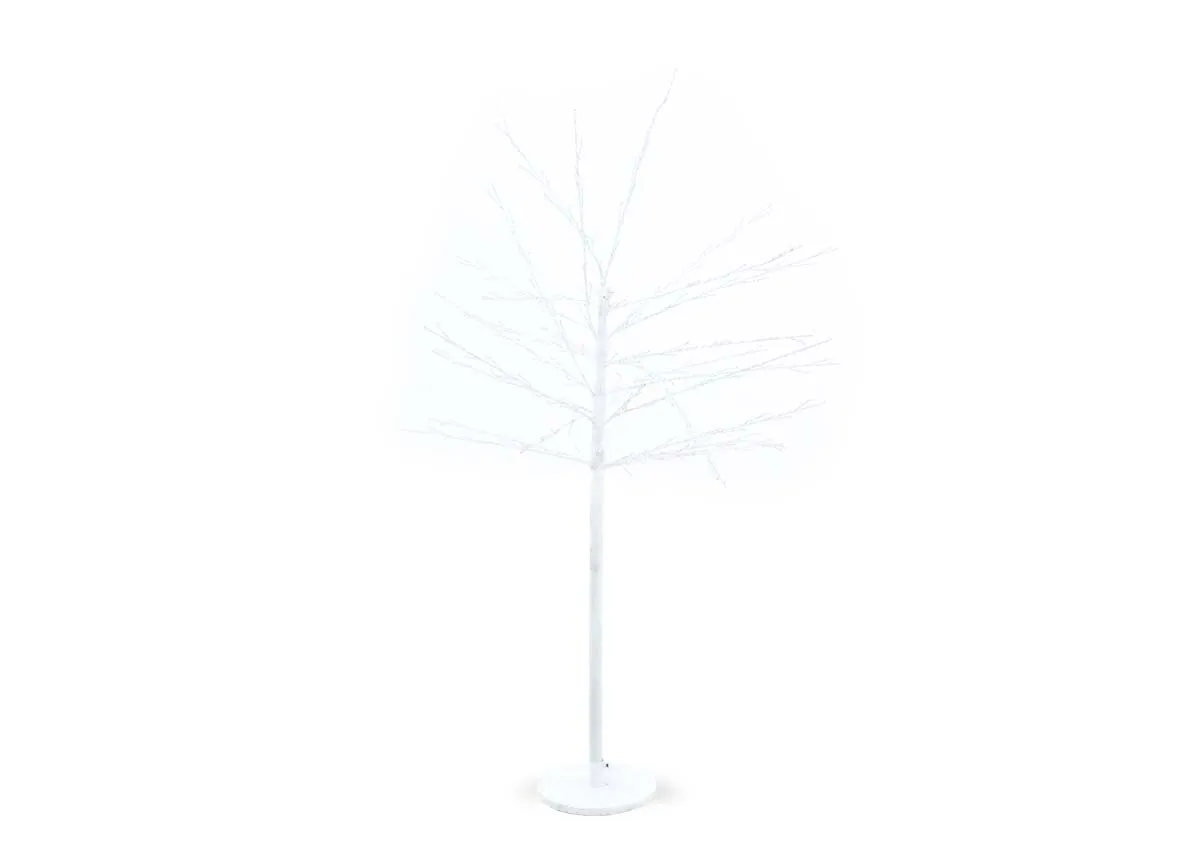 Rudy White 4ft6 (120cm) with 300 LED Lights - Christmas Tree