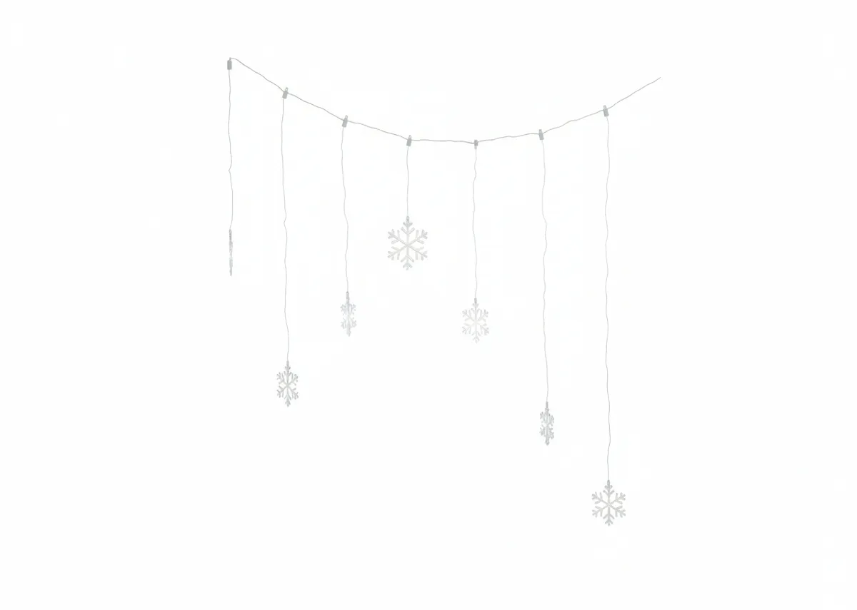 120cm LED Snowflake Curtain - Christmas Lights