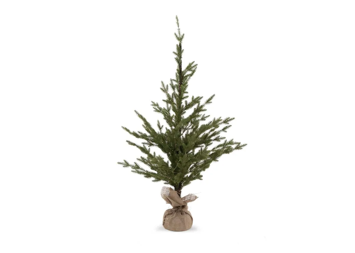 Potted Yule with Lights - Christmas Tree