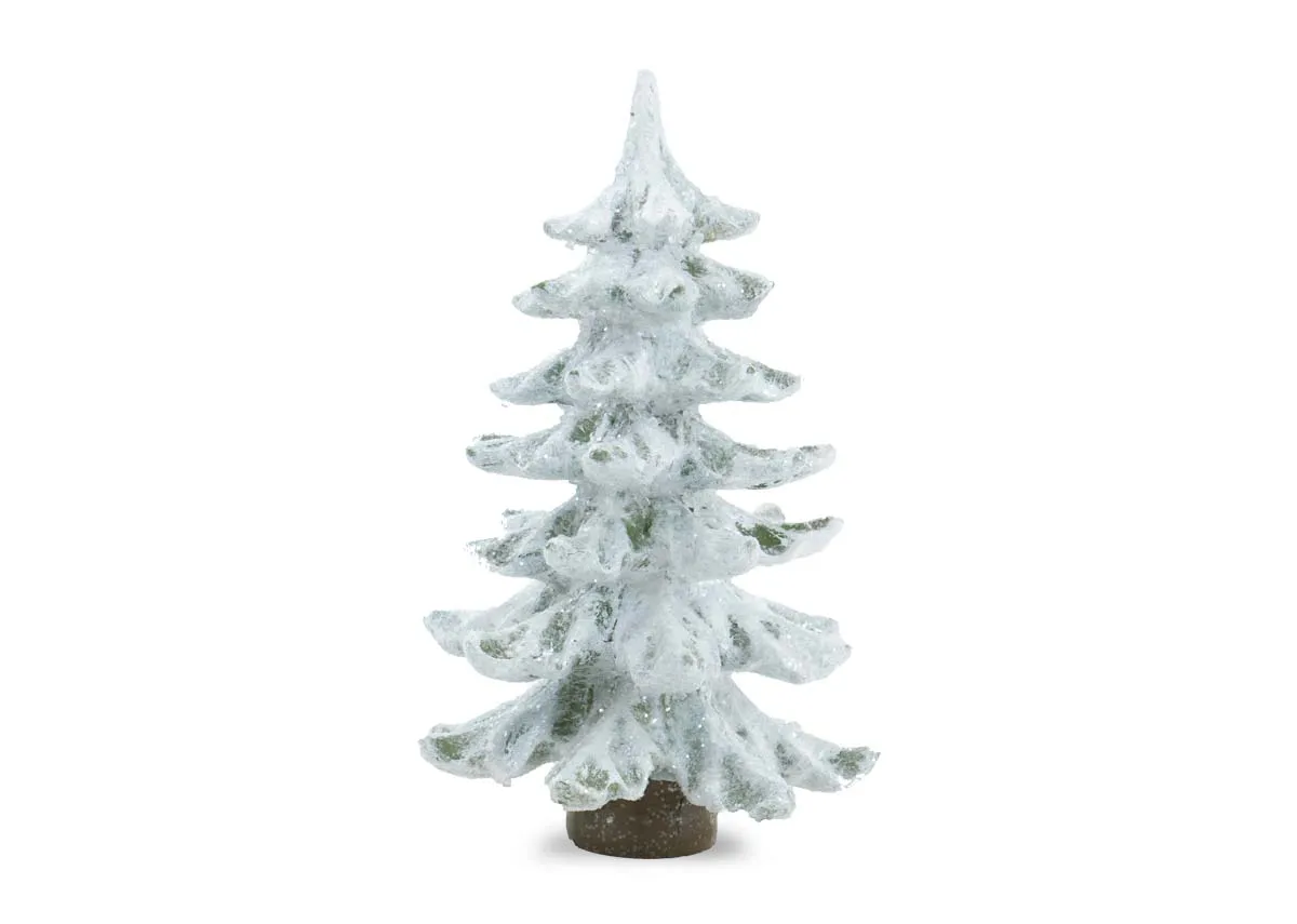 Medium Tree with Snow- Christmas Ornament