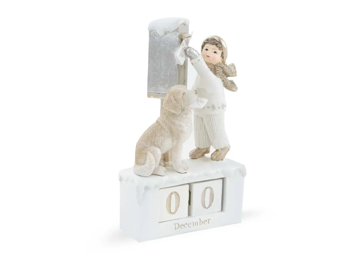 A dimension image of the Winter kids ornament with 11cm x 18cm