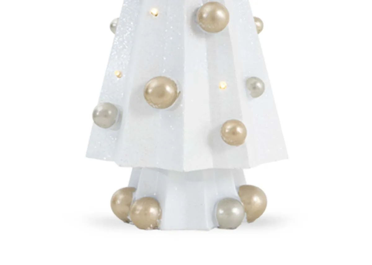 A dimension image of the Large White LED xmas tree with 15.8cm x 37cm