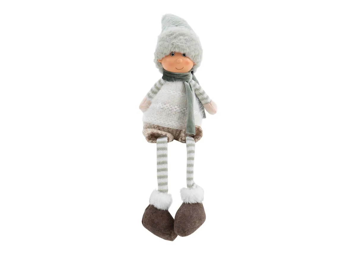 Buddy Boy Wearing Green Hat - Christmas Figurine