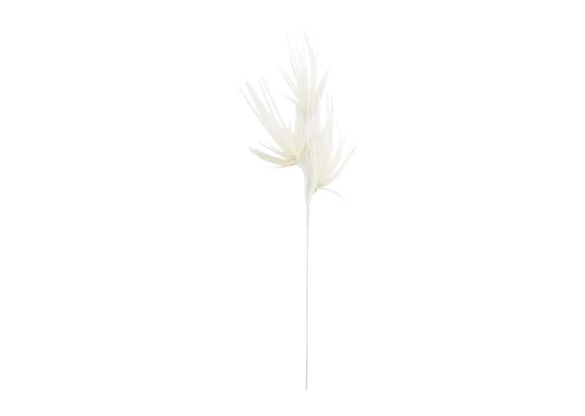 Cream Glittered Stem - Christmas Pick