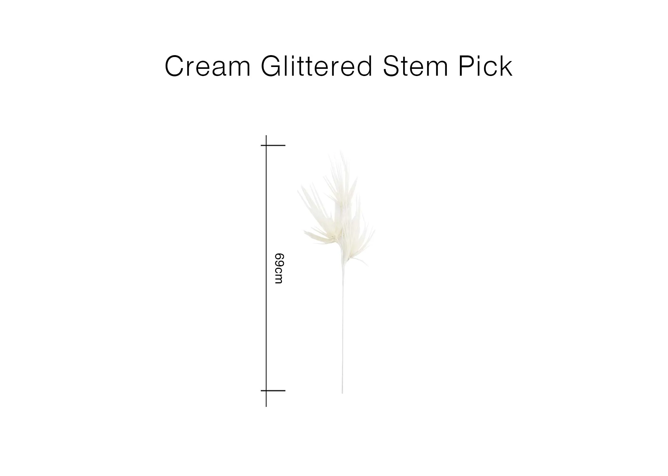 A dimension image of the 69cm Pick