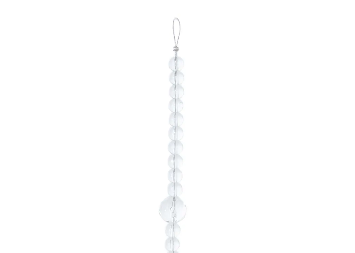 A dimension image of the Clear crystal garland with 4cm x 25cm