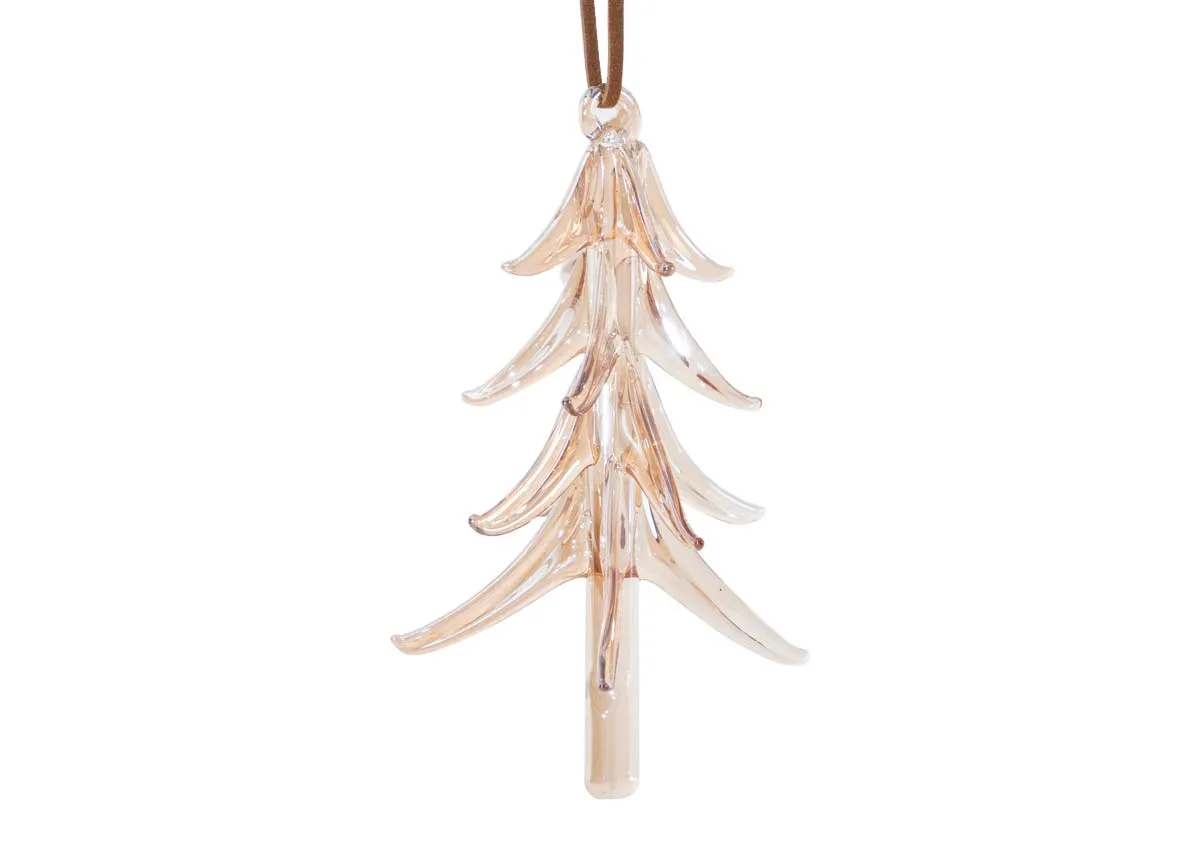 Box of 3 Copper Glass Tree - Christmas Decoration