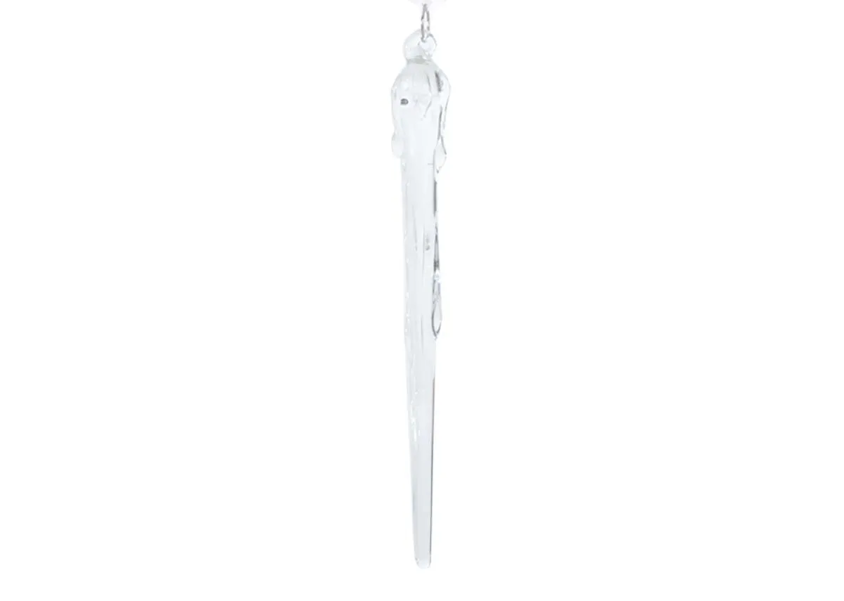 A dimension image of the Clear icicle garland with 24cm