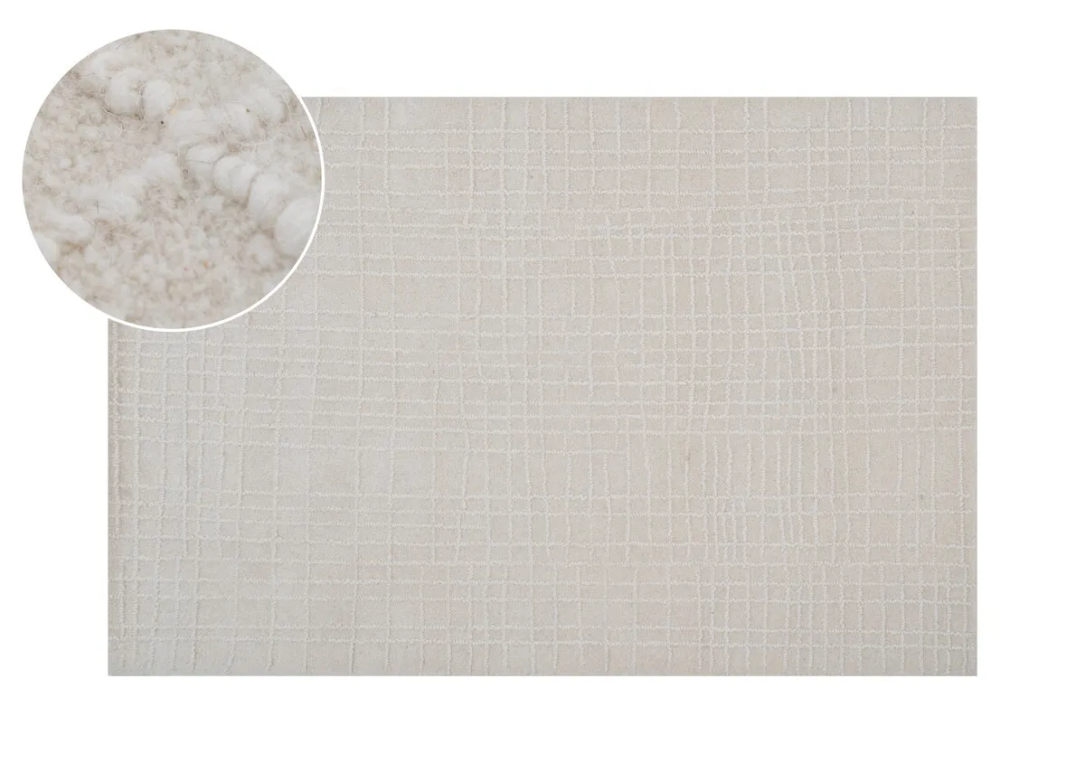 Ivory 200cm x 300cm Large Rug - Abasco