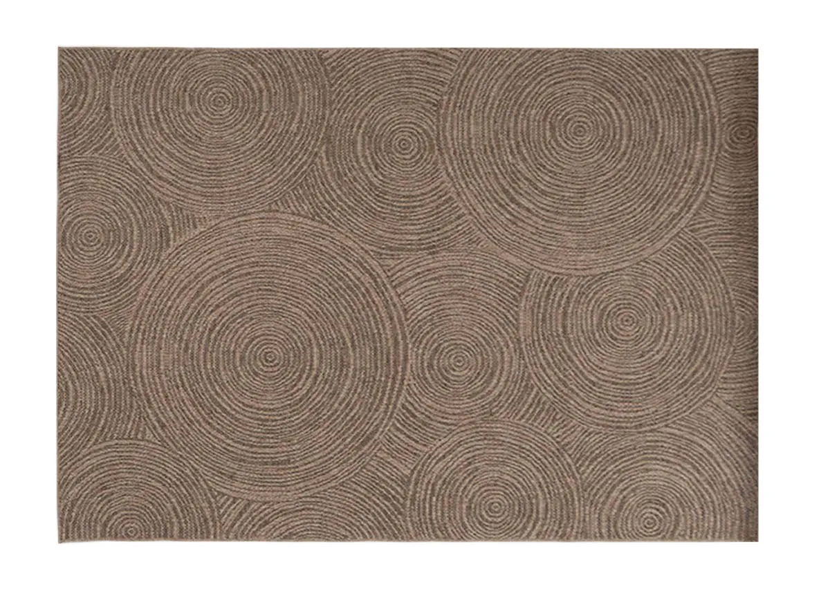 A dimension image of the Kenzy Swirl Rug with 230cm x 160cm