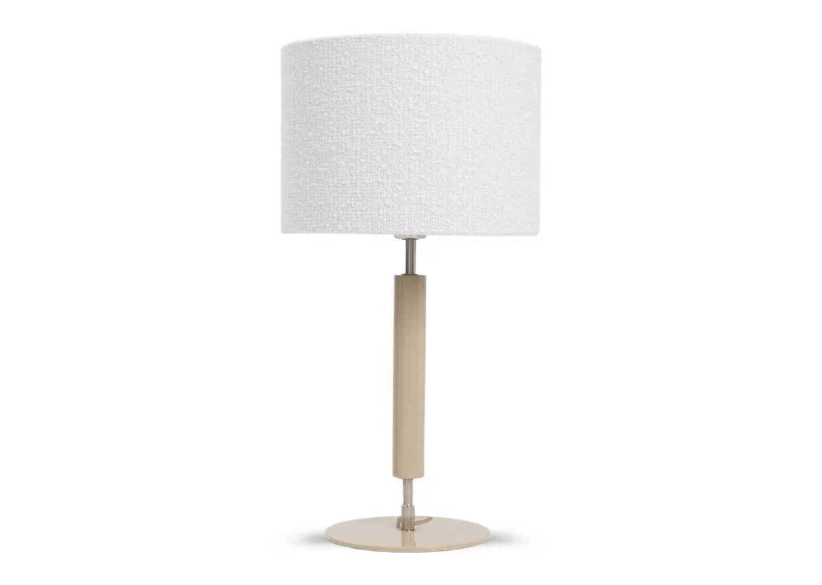 Cream Table Lamp with White Shade - Kulai