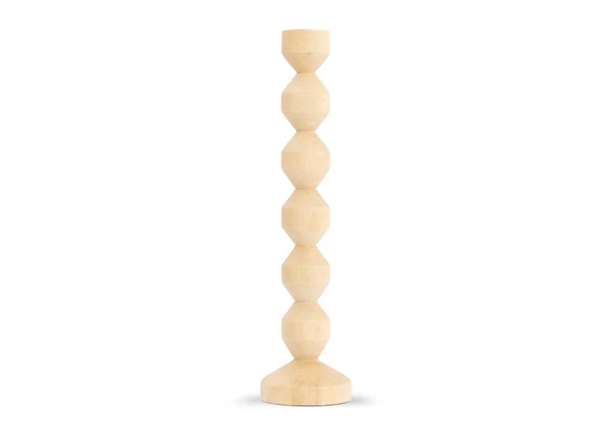 Large Wood Candle Stick - Dozza