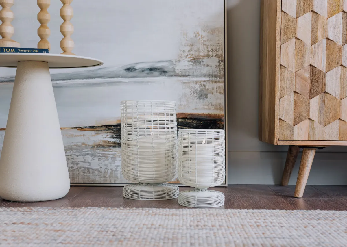 Large Cream Tealight Holder - Galatro