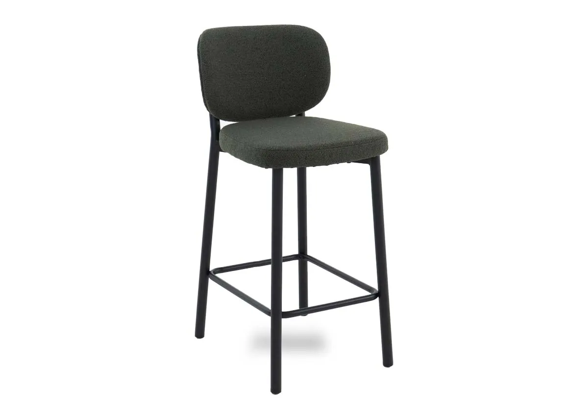 Green Boucle Counter Bar Stool - Swan