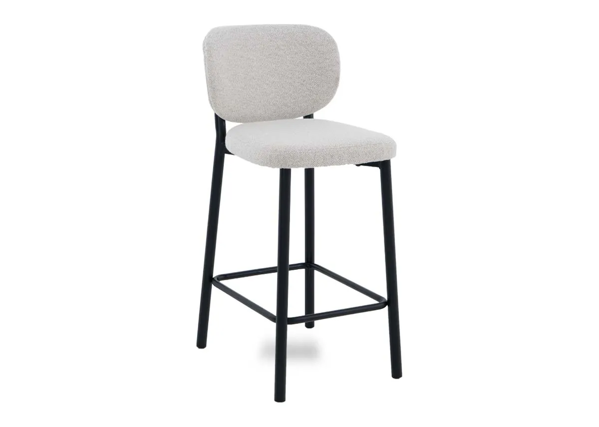 Off White Boucle Counter Bar Stool - Swan