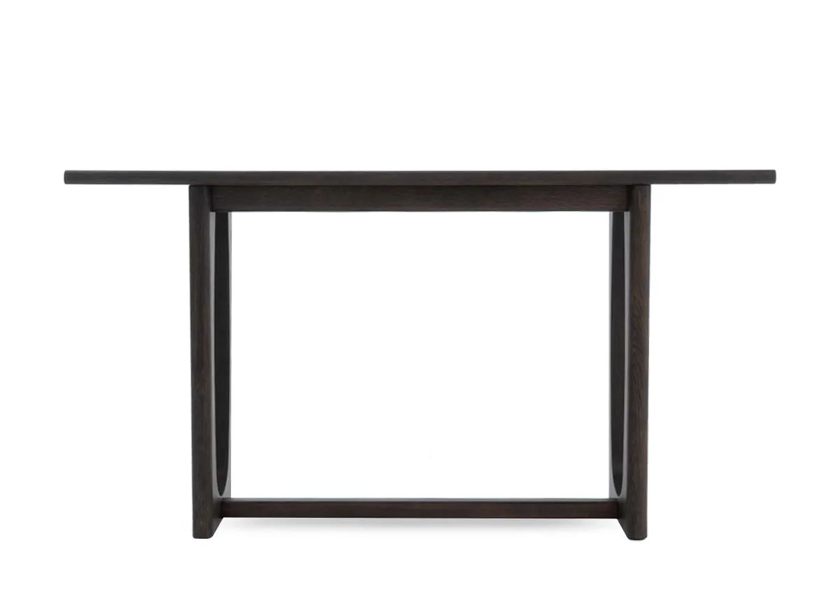 A dimension image of the Flow console table with 140cm x 37.5cm x 76cm