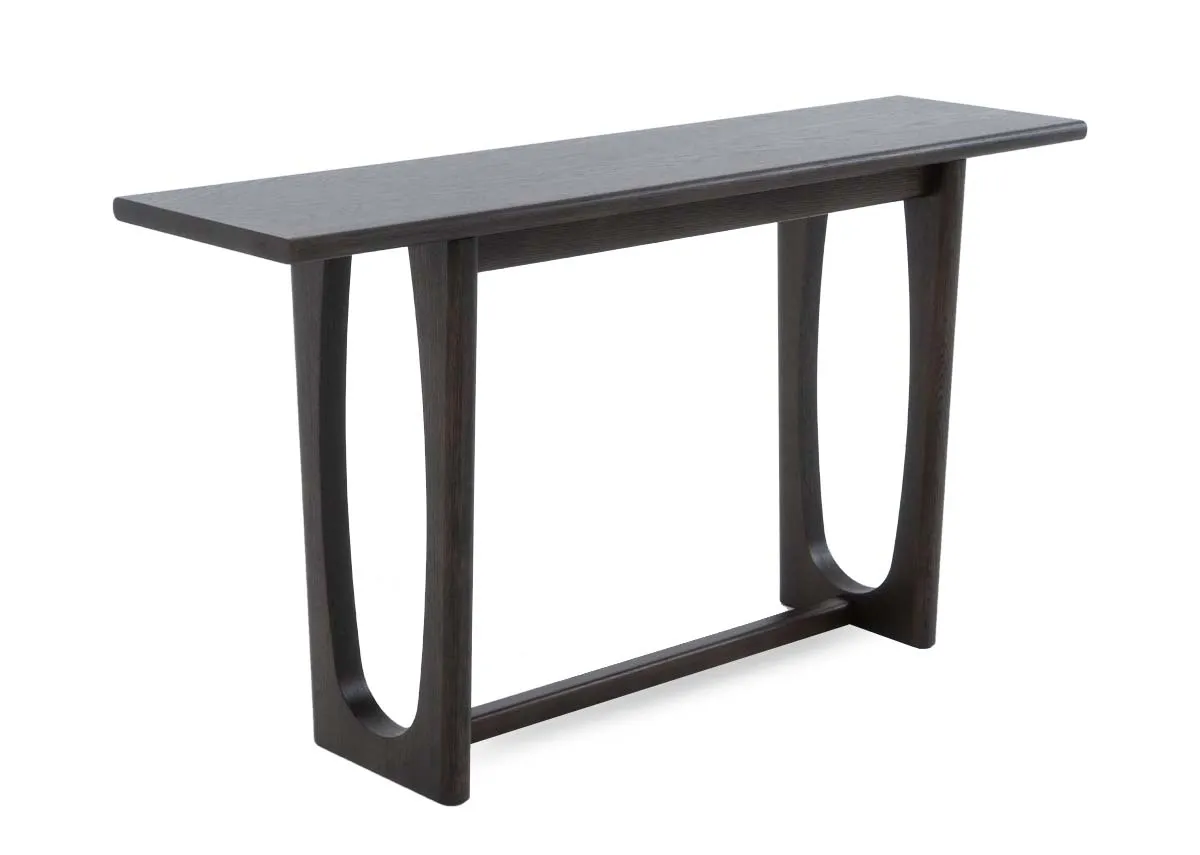 Dark Brown Oak Console Table - Flow