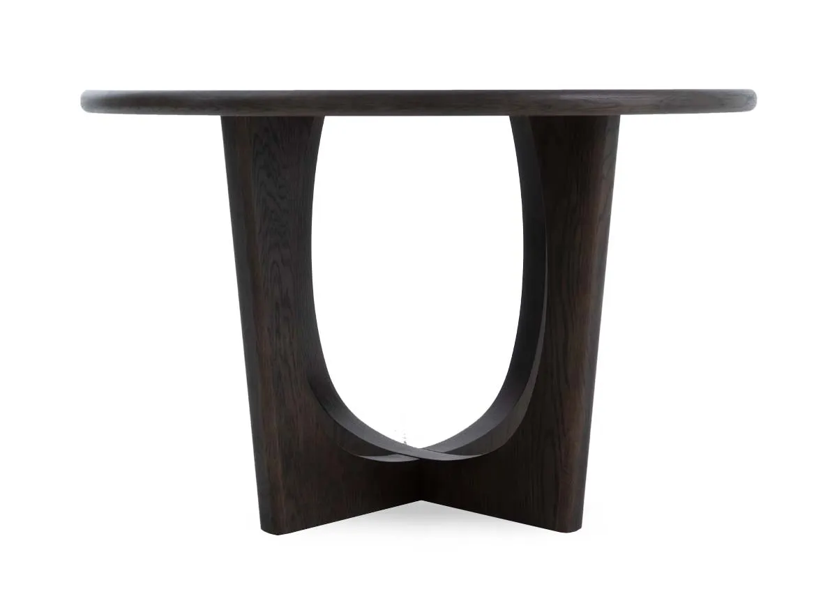 A dimension image of the Flow dining table with 120cm x 75cm