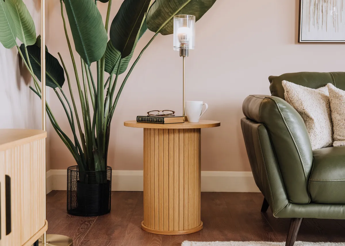 Natural Oak Lamp Table - Nola