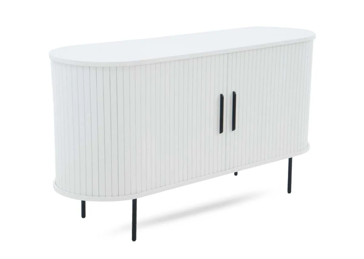 2 Door White Oak Tambour Sideboard - Nola