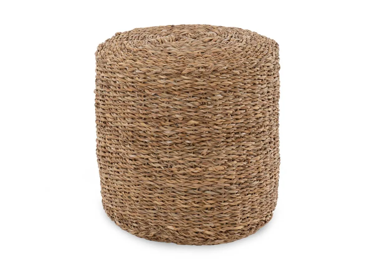 Natural Fibre Cube Pouffe - Sirena